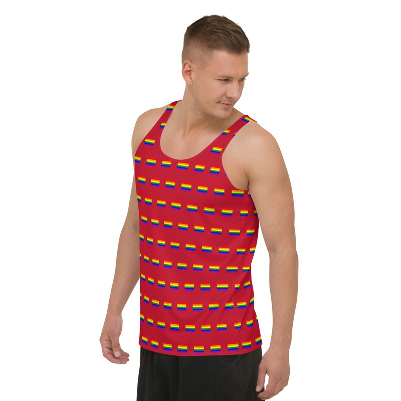 WTees Rainbow Flags Tank Top Red