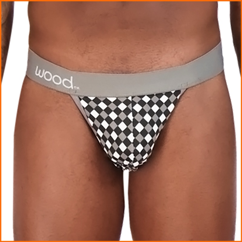 Wood Black White Dimension Jockstrap