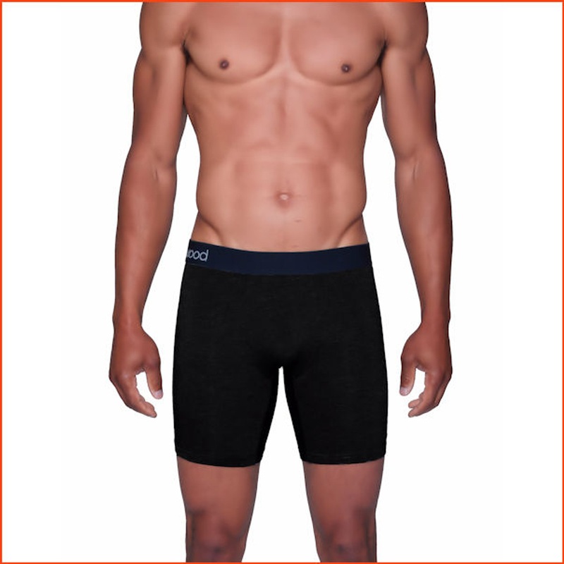 Wood Solid Biker Boxer Briefs w/Fly