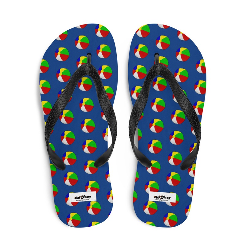 WTees Beach Ball Flip-Flops Blue