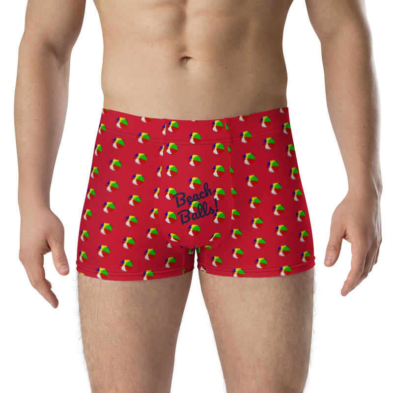 WTees Beach Balls! Trunk Boxer Briefs Red