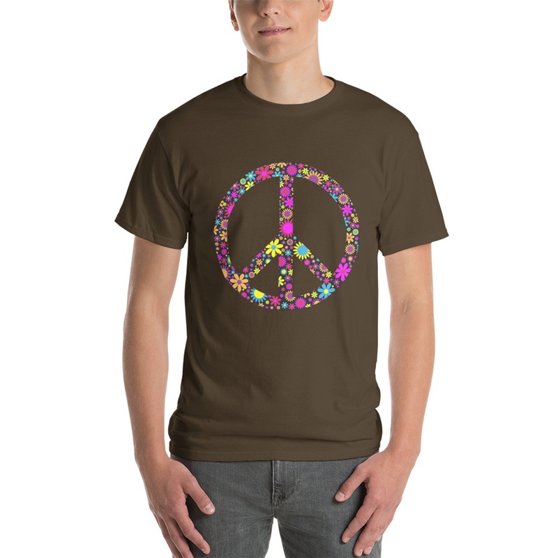 WTees Flower Power Peace Sign T-Shirt