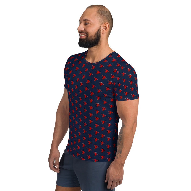 WTees Louis V’Lobster Athletic T-Shirt Bleu