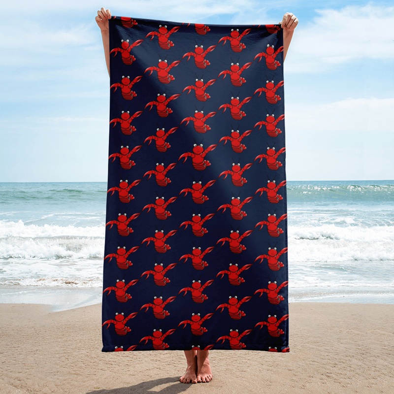 WTees Louis V’Lobster Beach Towel Bleu