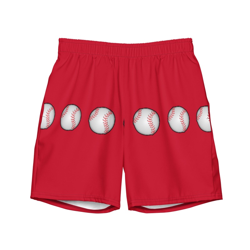 WTees Pitcher Swim Trunks Red