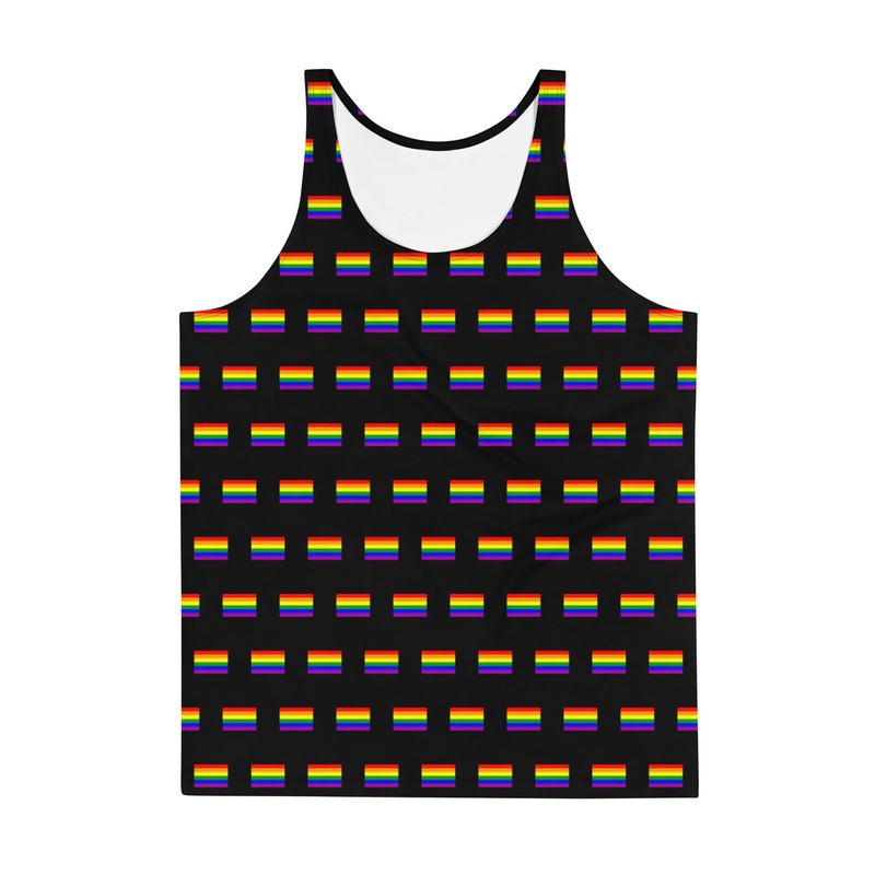 WTees Rainbow Flags Tank Top Black