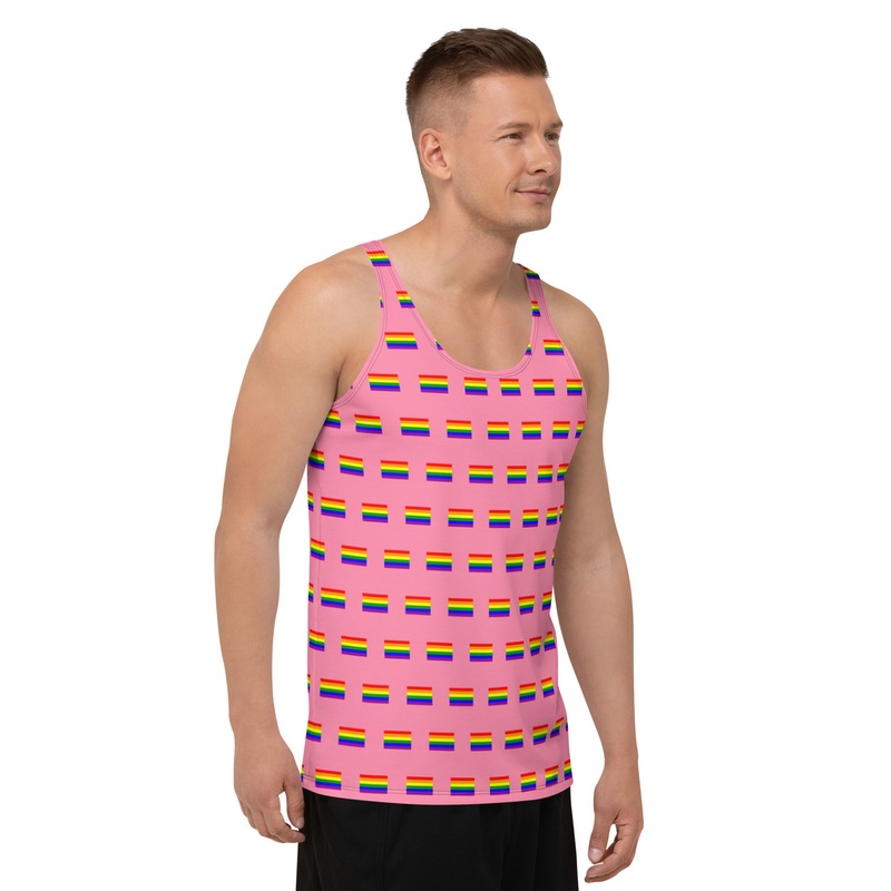 WTees Rainbow Flags Tank Top Pink
