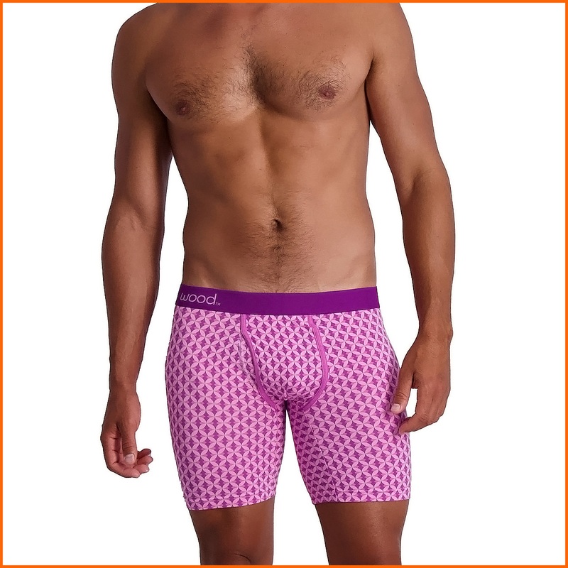 Wood Purple Interlock Biker Brief