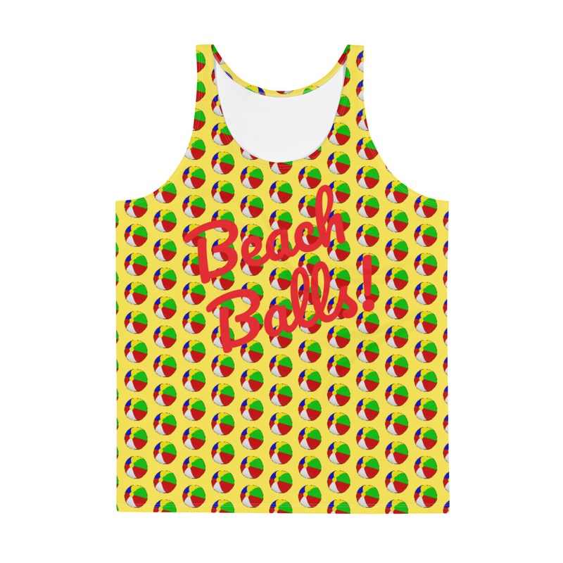 WTees Beach Balls! Tank Top Yellow