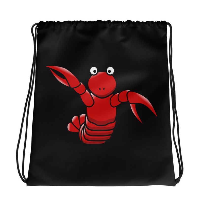 WTees Louis V’Lobster Drawstring Bag Noir