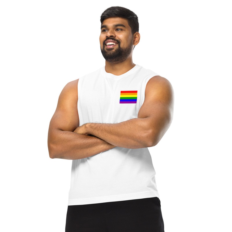 WTees Rainbow Flag Muscle Shirt