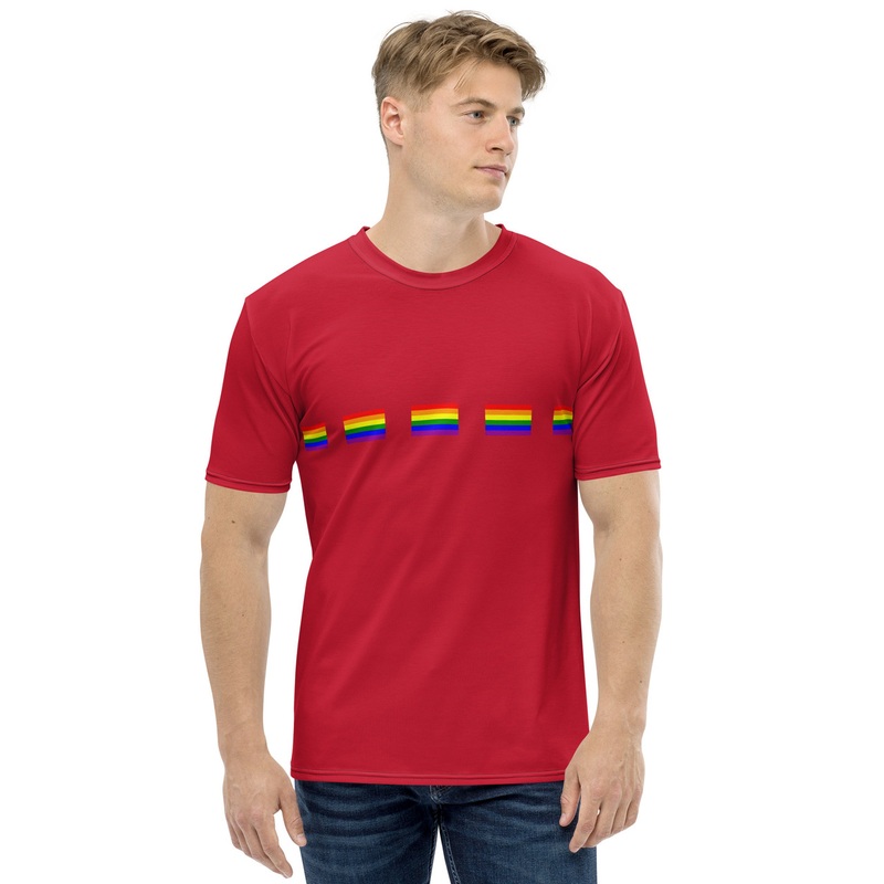 WTees Rainbow Flags T-Shirt Red