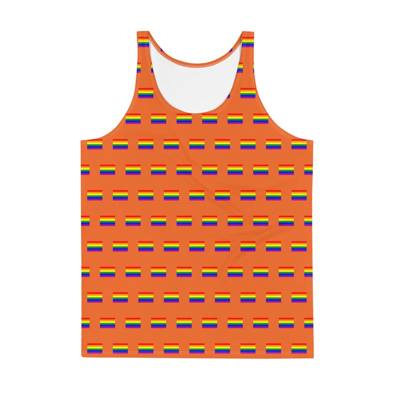 WTees Rainbow Flags Tank Top Orange