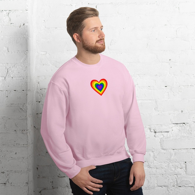 WTees Rainbow Heart Sweatshirt