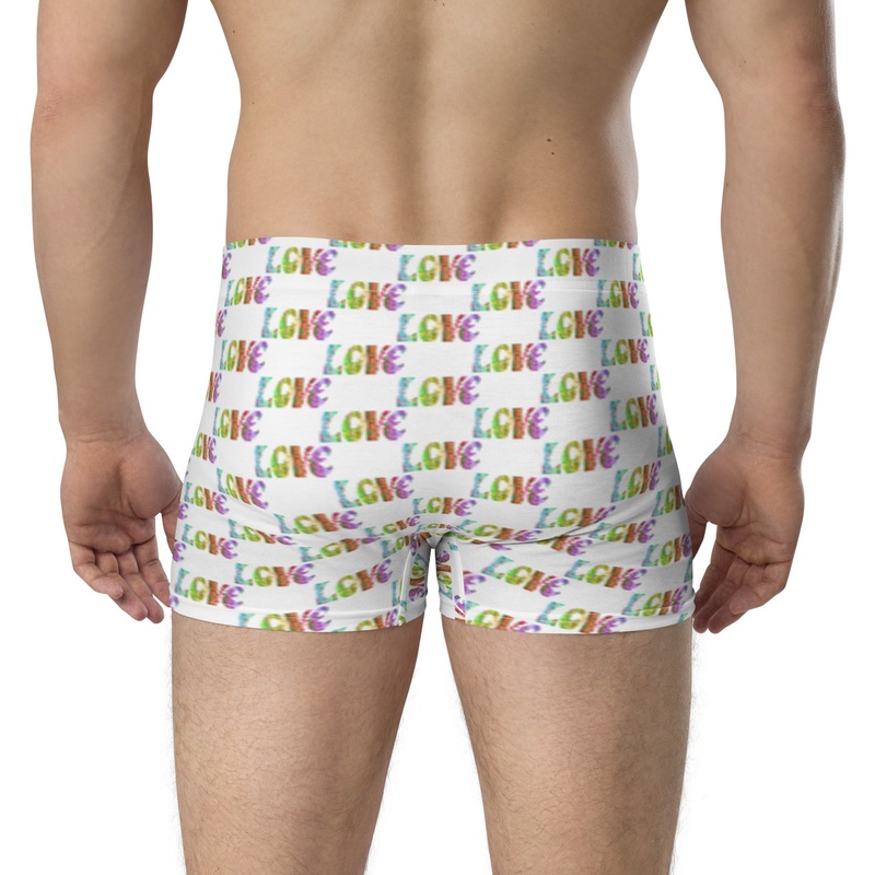 WTees Retro Love Love Love Trunk Boxer Briefs White