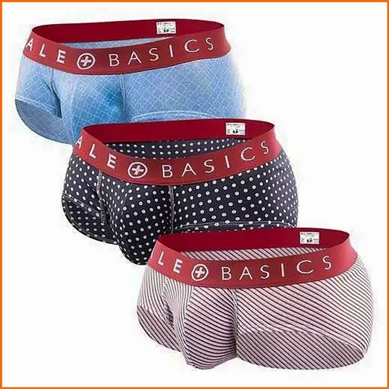 MaleBasics 3 Pack Briefs Prints Red Waist