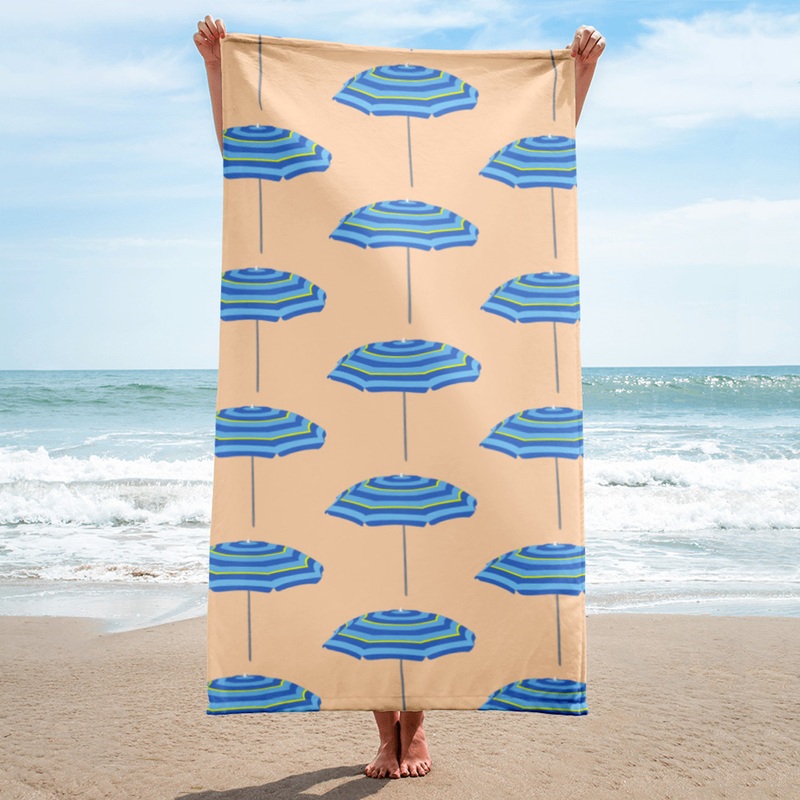 WTees Beach Umbrella Beach Towel Coral Reef