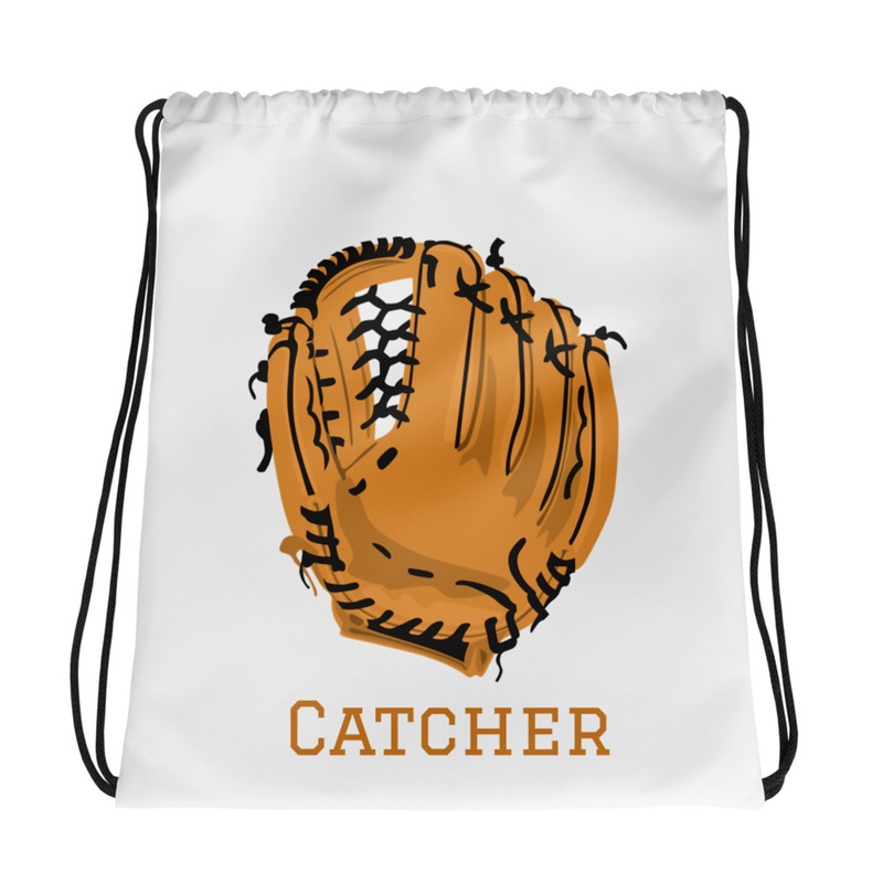 WTees Catcher Drawstring Bag White