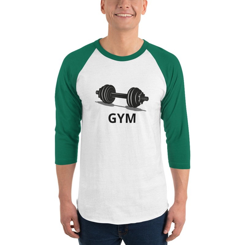 WTees GYM 3/4 Sleeve Raglan Shirt