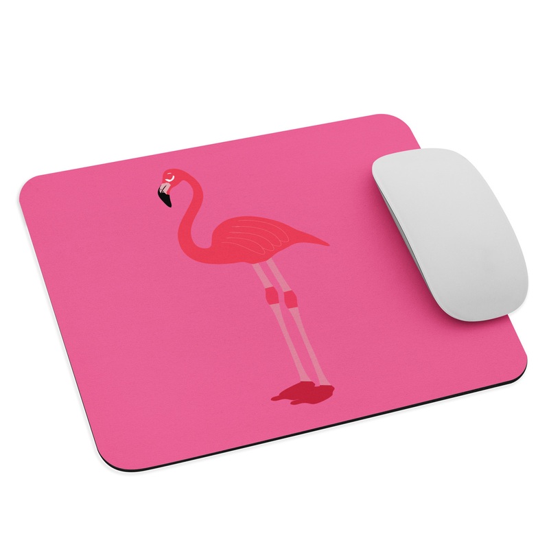 WTees Pink Flamingo Mouse Pad Pink