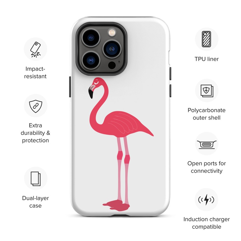 WTees Pink Flamingo Tough Case for iPhone