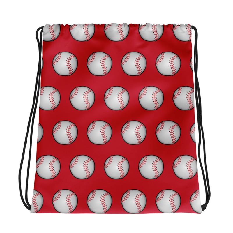 WTees Pitcher Drawstring Bag Red