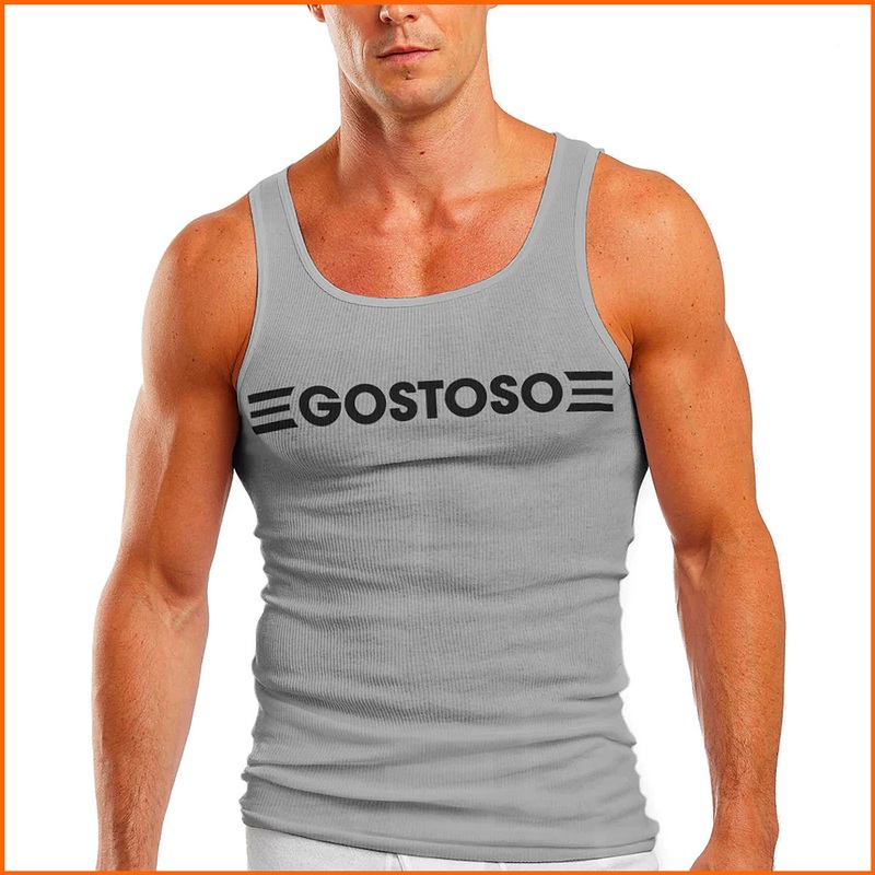 GOSTOSO Logotipo Strupes Tank Top Grey