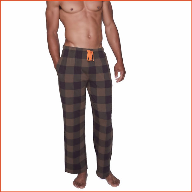 Wood Lounge Pant Chestnut Checkers
