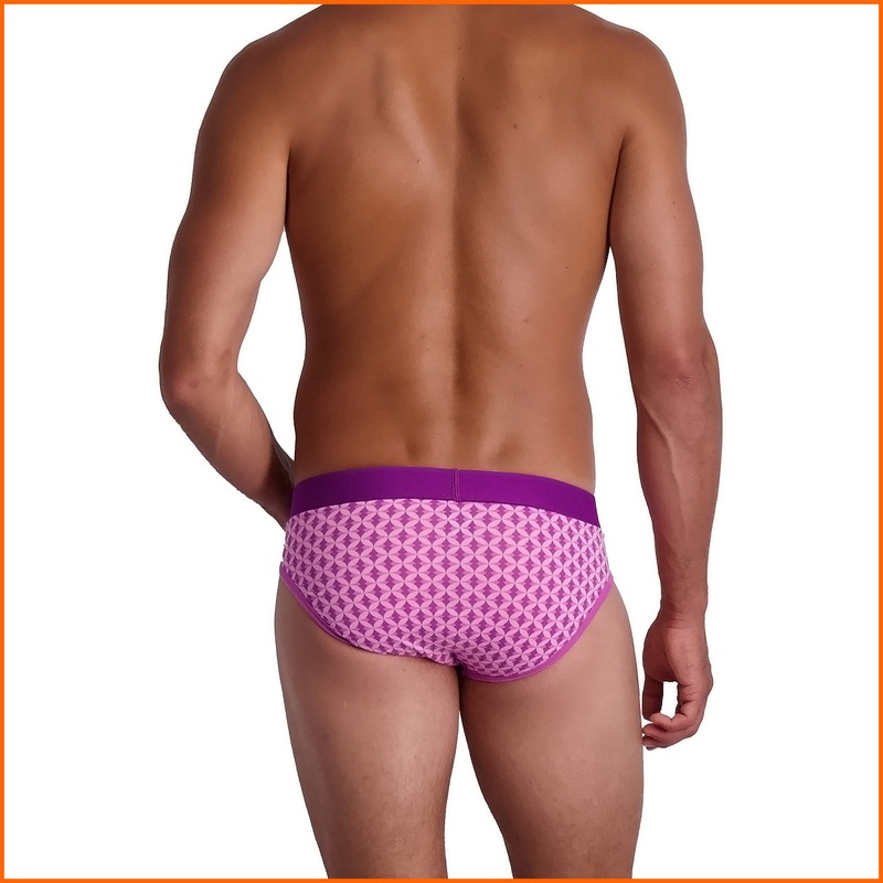 Wood Purple Interlock Hip Brief