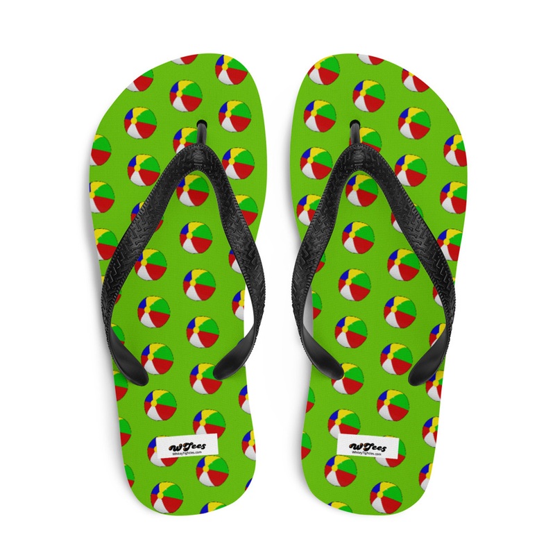 WTees Beach Ball Flip-Flops Green