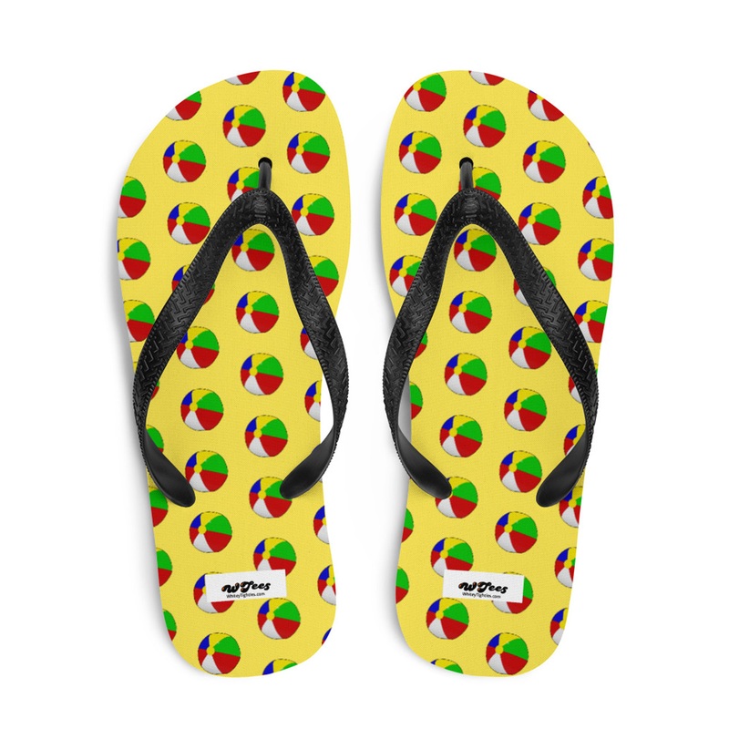 WTees Beach Ball Flip-Flops Yellow