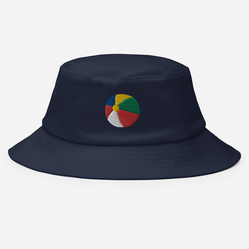 WTees Beach Ball Old School Bucket Hat