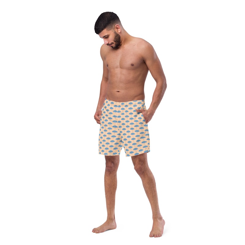 WTees Beach Umbrella Swim Trunks Coral Reef