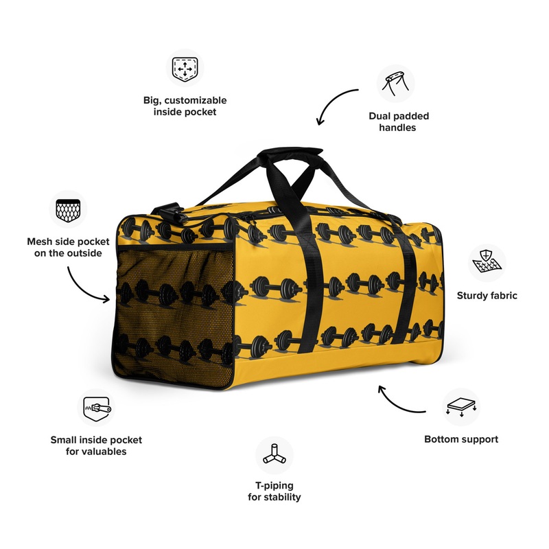 WTees GYM Duffle Bag Yellow
