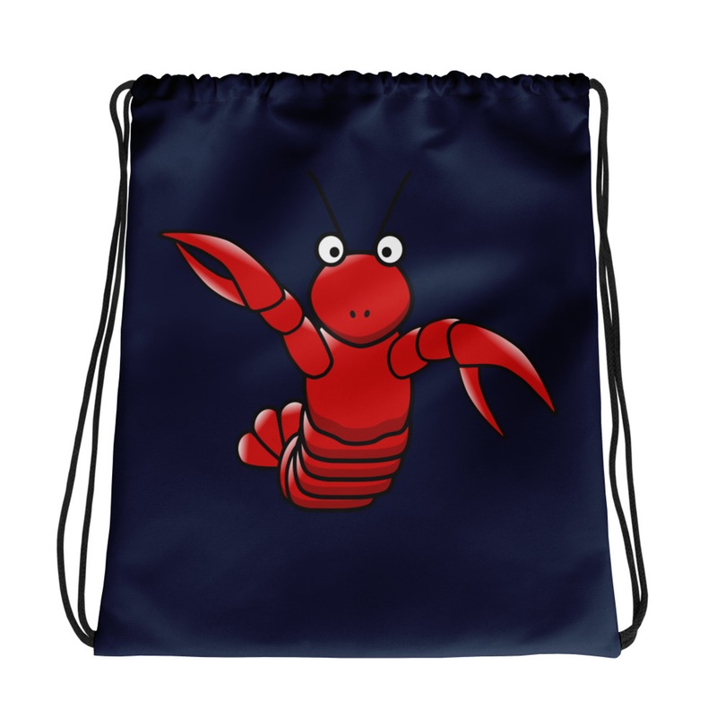 WTees Louis V’Lobster Drawstring Bag Bleu