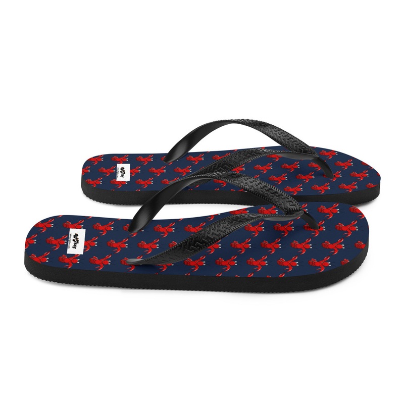 WTees Louis V’Lobster Flip-Flops Bleu