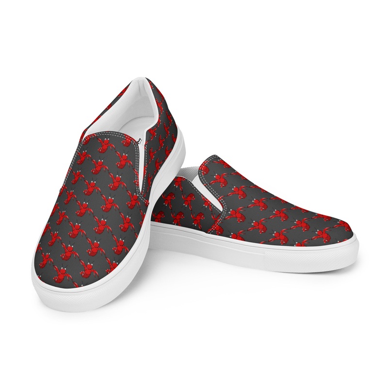 WTees Louis V’Lobster Mens Slip-on Canvas Shoes Gris