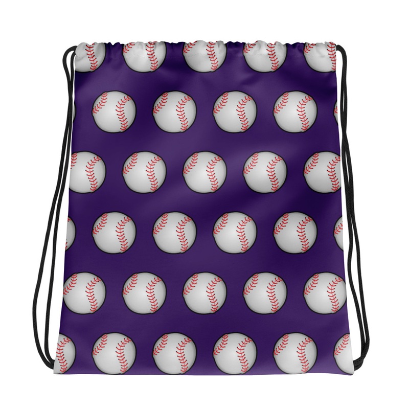 WTees Pitcher Drawstring Bag Purple