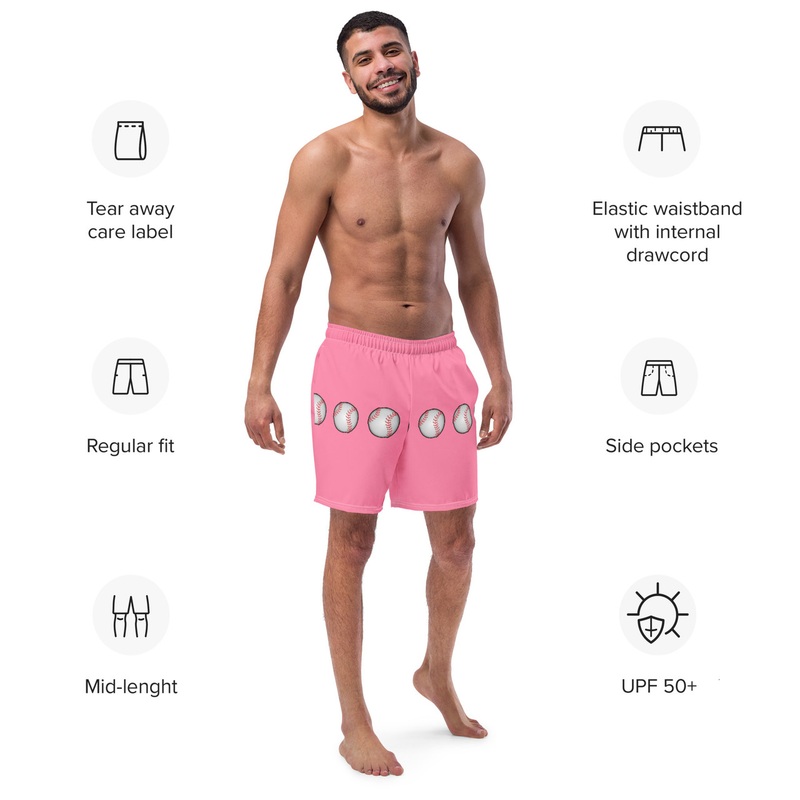 WTees Pitcher Swim Trunks Pink