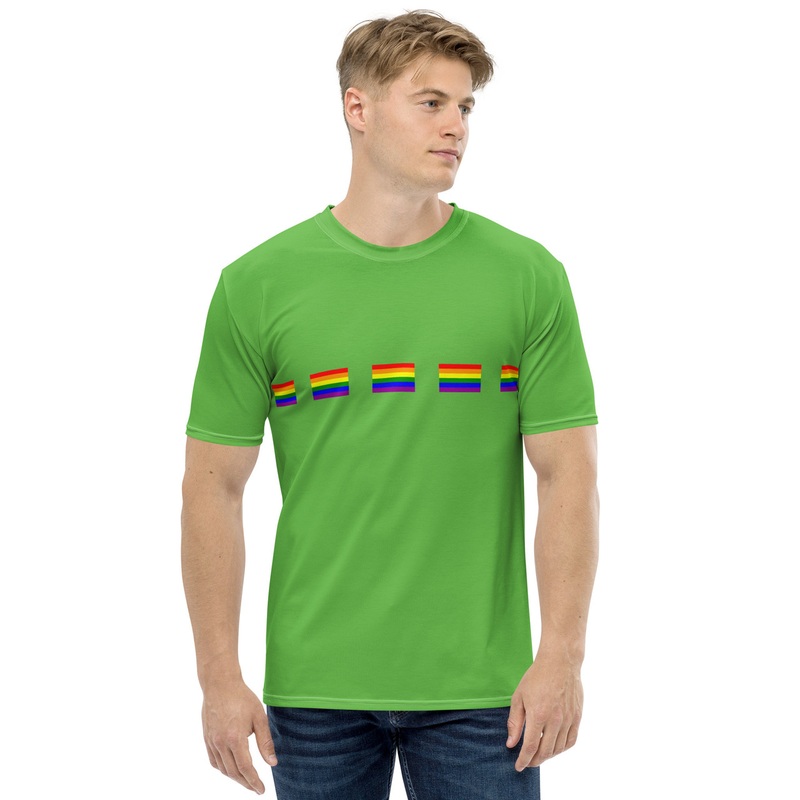 WTees Rainbow Flags T-Shirt Green