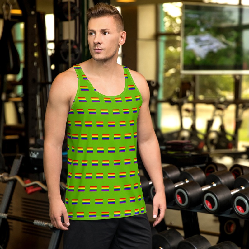 WTees Rainbow Flags Tank Top Green