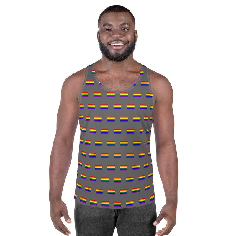 WTees Rainbow Flags Tank Top Grey