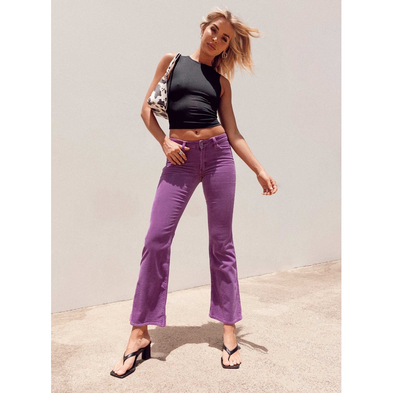 Abrand 99 Low Boot Violet Cord Jeans Purple