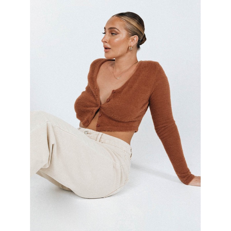 Daniel Knit Cardigan Brown
