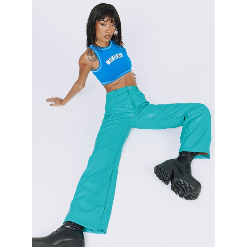 Johnson PU Pants Teal