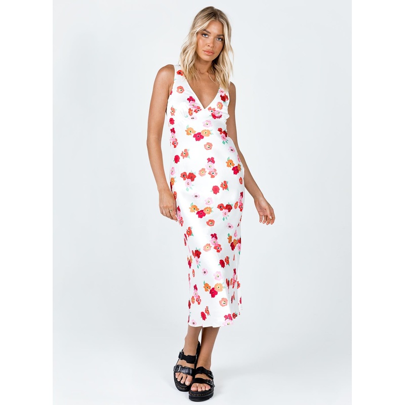 Nellie Maxi Dress White Floral