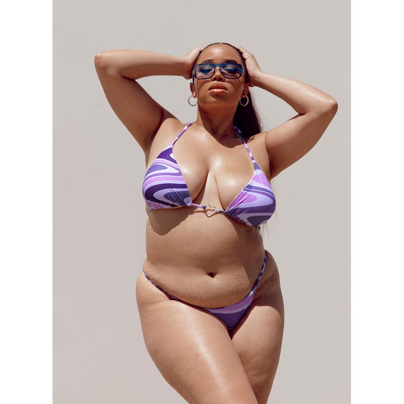 Smiley Bikini Bottoms Purple Curve