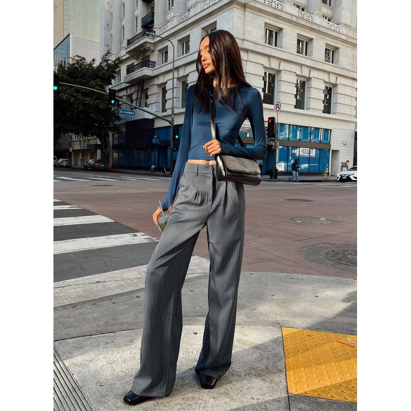 Archer Pants Pinstripe Grey