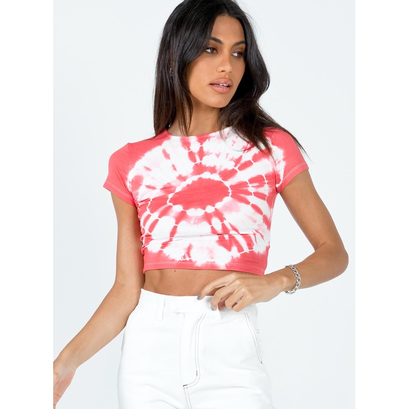 Fantasy Tie Dye Tee Red
