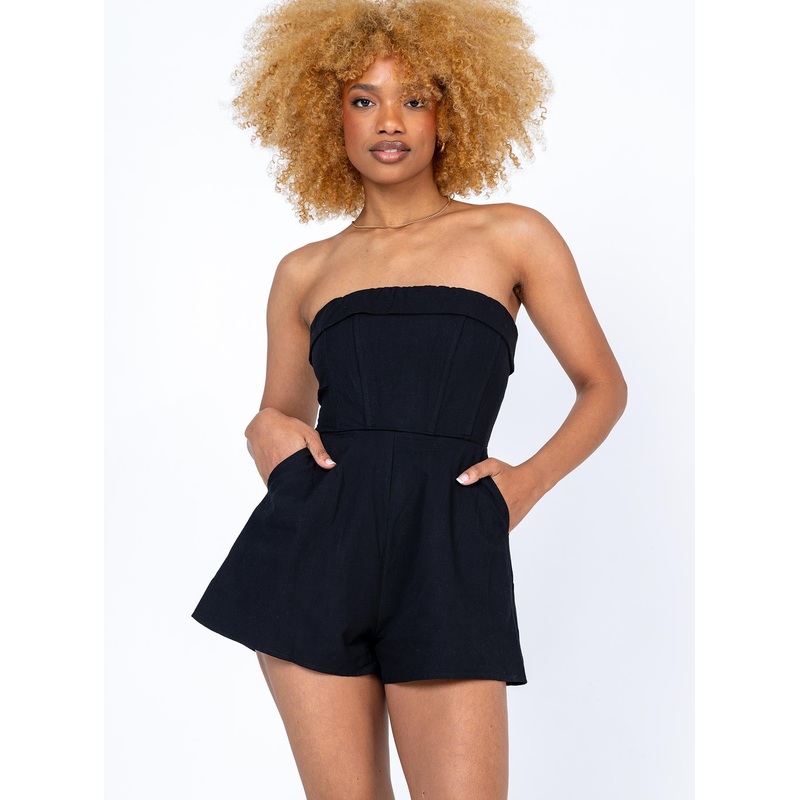 Gianna Romper Black